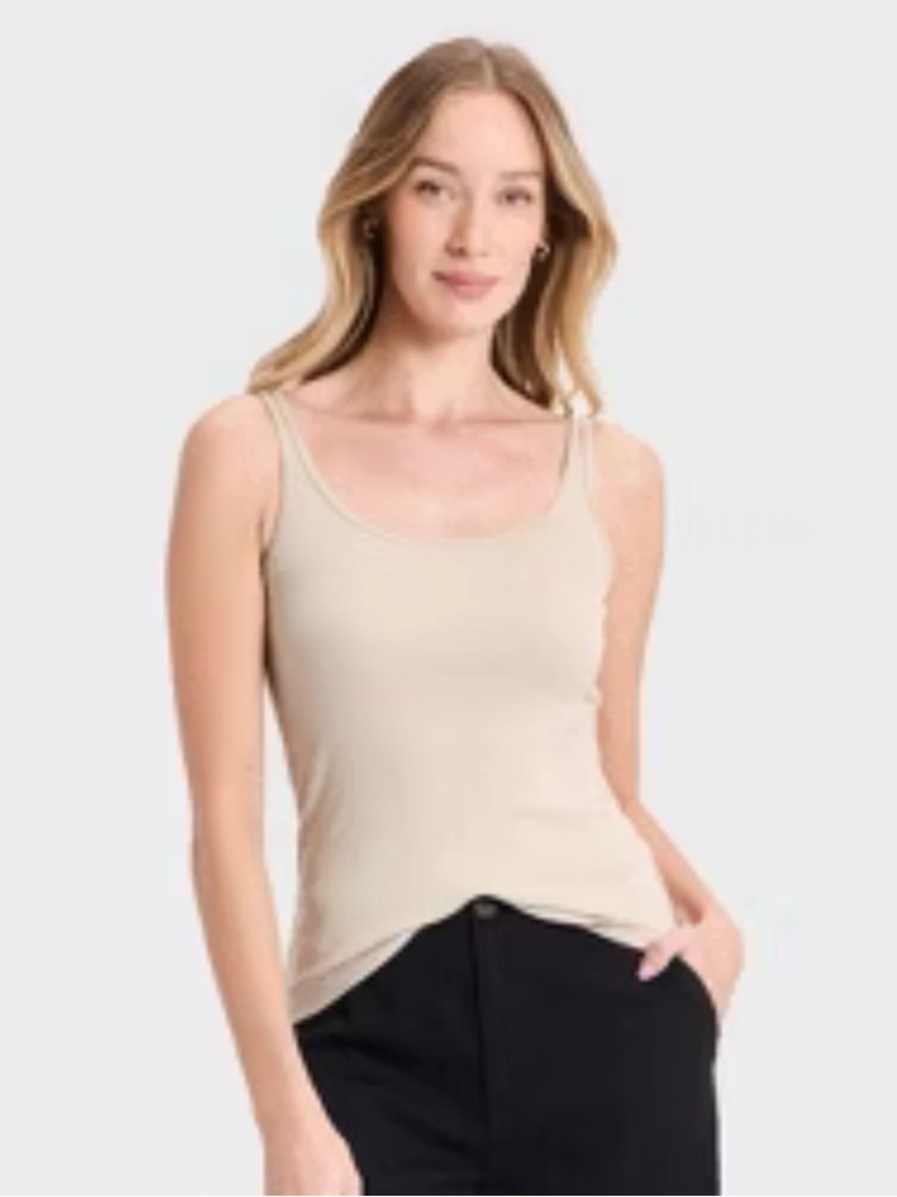 5/$25 A New Day Beige Tank Top